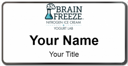 Custom name badges for Brain Freeze Ice Cream Lab
