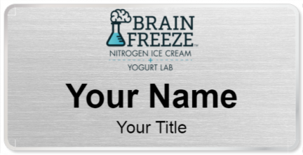 Custom name badges for Brain Freeze Ice Cream Lab