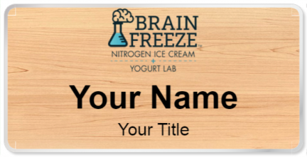 Custom name badges for Brain Freeze Ice Cream Lab