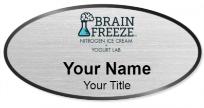 Custom name badges for Brain Freeze Ice Cream Lab
