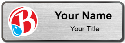 Custom name badges for Brooklyn Water Bagel