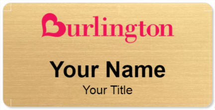Custom name badges for Burlington Coat Factory