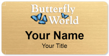 Custom name badges for Butterfly World