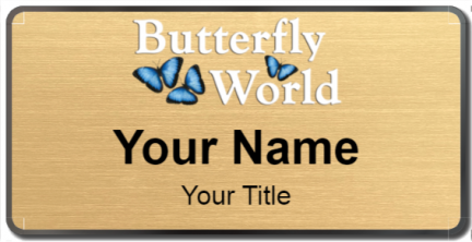 Custom name badges for Butterfly World