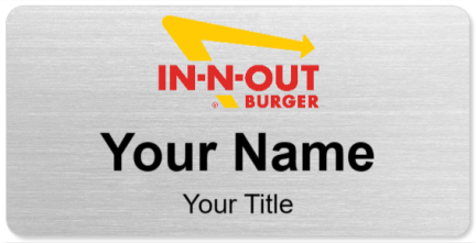 Custom name badges for In and Out Burger