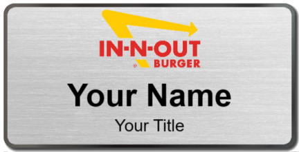 Custom name badges for In and Out Burger