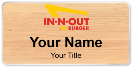Custom name badges for In and Out Burger