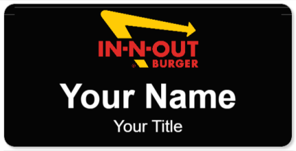 Custom name badges for In and Out Burger