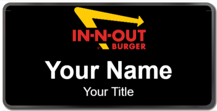 Custom name badges for In and Out Burger