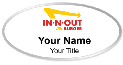 Custom name badges for In and Out Burger
