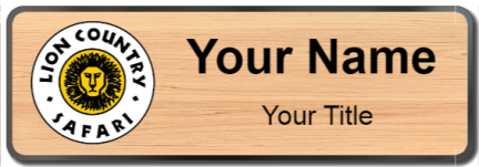 Custom name badges for Lion Country Safari