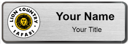 Custom name badges for Lion Country Safari