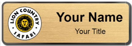 Custom name badges for Lion Country Safari