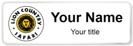 Custom name badges for Lion Country Safari