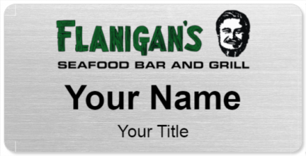 Custom name badges for Flanigans Seafood Bar and Grill