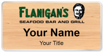 Custom name badges for Flanigans Seafood Bar and Grill