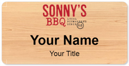 Custom name badges for Sonnys BBQ