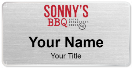 Custom name badges for Sonnys BBQ