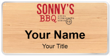Custom name badges for Sonnys BBQ