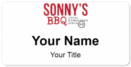 Custom name badges for Sonnys BBQ