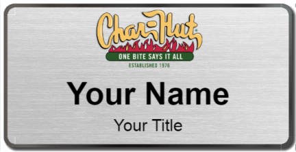 Custom name badges for Char Hut