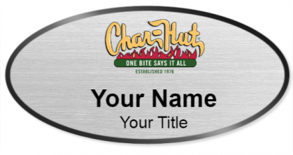 Custom name badges for Char Hut