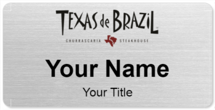 Custom name badges for Texas de Brazil