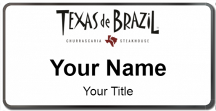 Custom name badges for Texas de Brazil