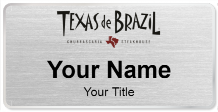 Custom name badges for Texas de Brazil