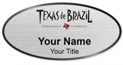 Custom name badges for Texas de Brazil