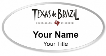 Custom name badges for Texas de Brazil