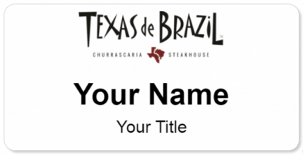 Custom name badges for Texas de Brazil