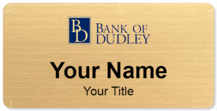 Custom name badges for Bank Of Dudley