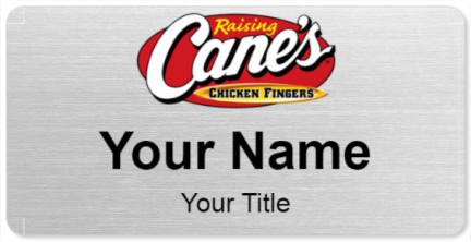 Custom name badges for Raising Canes Chicken Fingers