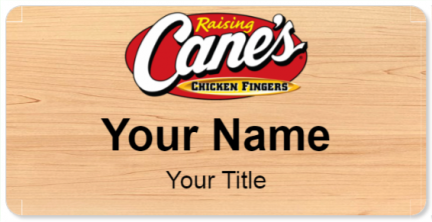 Custom name badges for Raising Canes Chicken Fingers