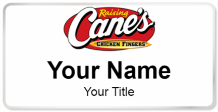 Custom name badges for Raising Canes Chicken Fingers