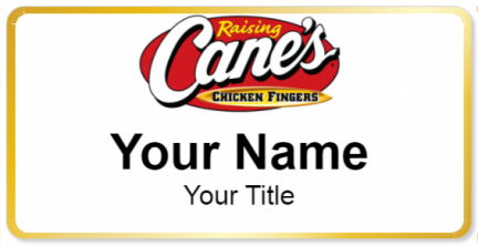 Custom name badges for Raising Canes Chicken Fingers