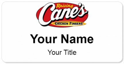 Custom name badges for Raising Canes Chicken Fingers