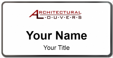 Custom name badges for Architectural Louvers