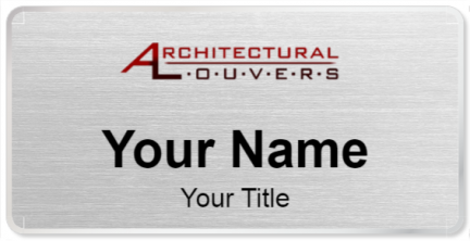 Custom name badges for Architectural Louvers