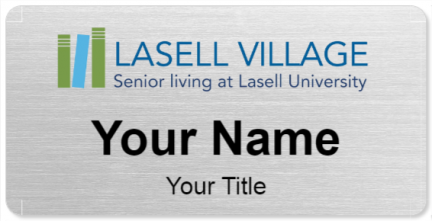 Custom name badges for Lasell Village