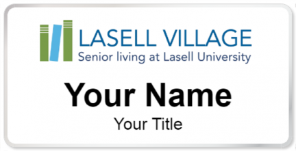Custom name badges for Lasell Village