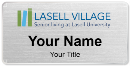 Custom name badges for Lasell Village