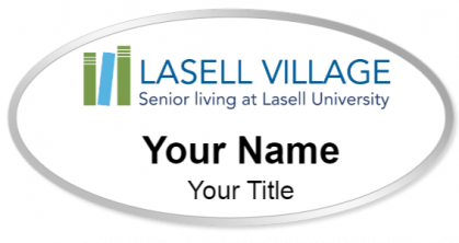 Custom name badges for Lasell Village