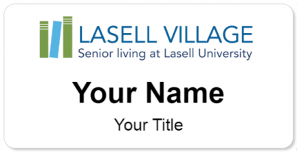 Custom name badges for Lasell Village