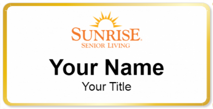 Custom name badges for Sunrise Senior Living Inc