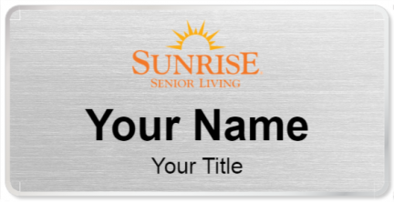 Custom name badges for Sunrise Senior Living Inc