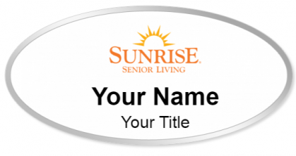 Custom name badges for Sunrise Senior Living Inc