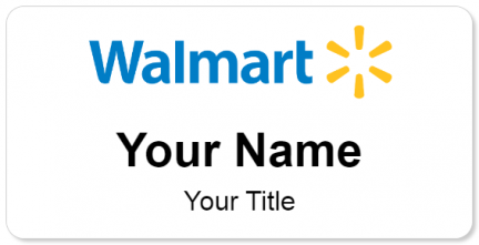 Custom name badges for Walmart