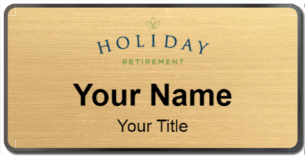 Custom name badges for Holiday Retirement